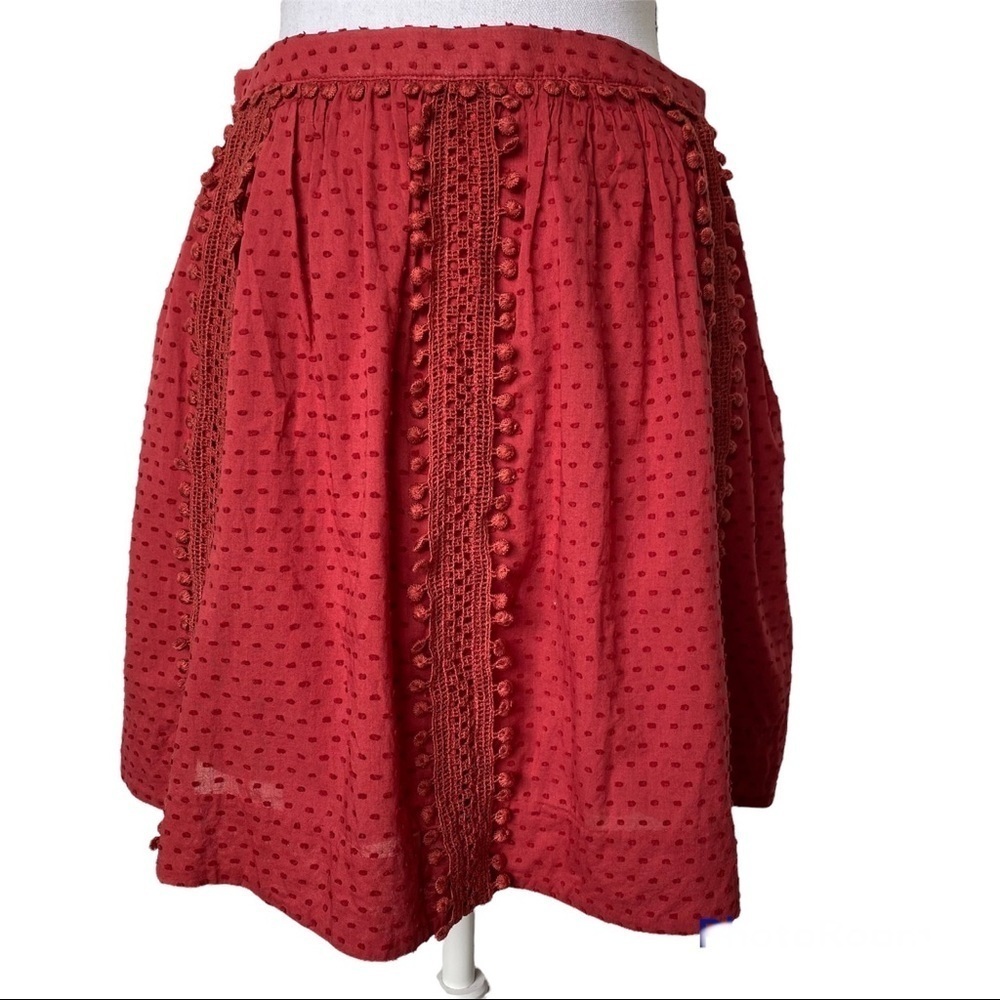 J Crew Swiss Dot Pom Pom Mini Skirt Size 2